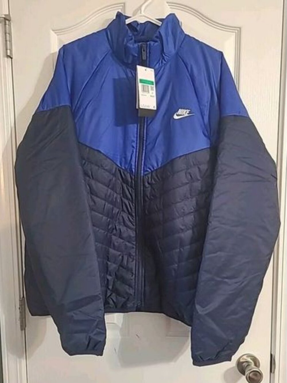 Nike Therma-FIT Men's Size XL Blue Windrunner Repel Zip Puffer Jacket FB8195-410